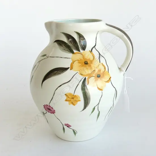 H/PAINTED RADFORD POTTERY JUG H.210mm
