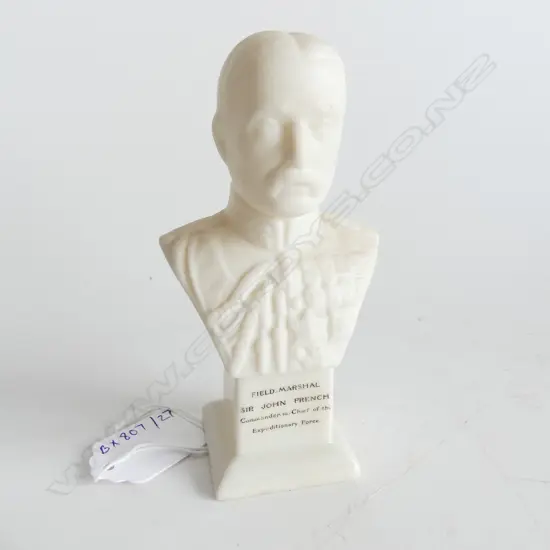 WW1 SHELLEY BUST OF FIELD MARSHALL SIR JOHN FRENCH COMMANDER IN CHIEF OF THE EXPEDITIONARY FORCE H. 120mm