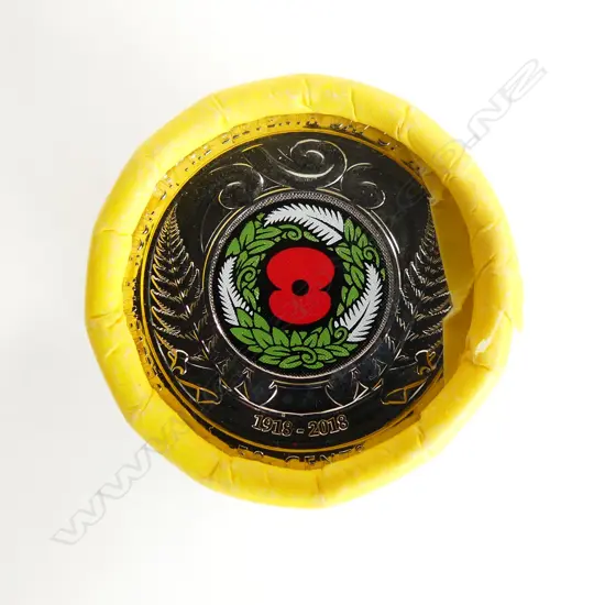 UNC ROLL OF NZ 2018 50CENT ARMISTICE COINS
