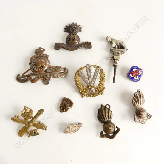 SEL. 10 MILITARY BADGES ETC