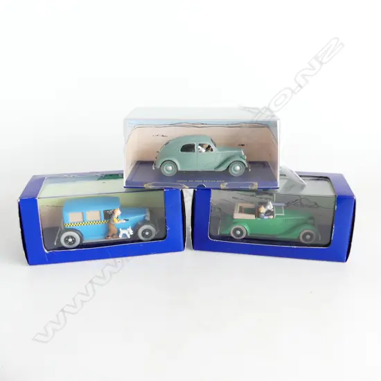 3X COLLECTABLE TINTIN CARS