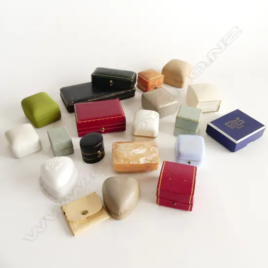 BAG ASST ESTATE JEWELLERY CASES, EG RING  ETC..