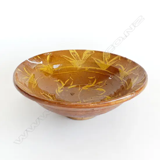 VINTAGE INDIAN POTTERY BOWL, DIA 280mm