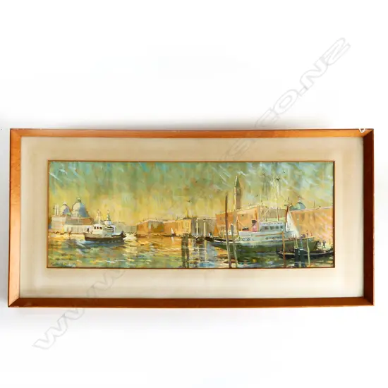 SIGNED GOUACHE 'VENICE' 230x630mm