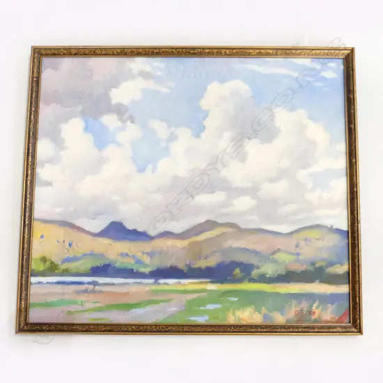 OWEN R. LEE, ESTAURY , OIL ON BOARD, SIGNED, 350 X 300mm