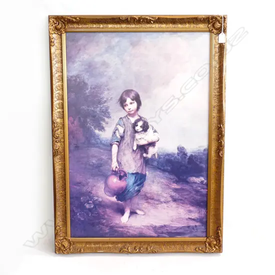 LG FRAMED GAINSBOROUGH PRINT 820 X 530mm