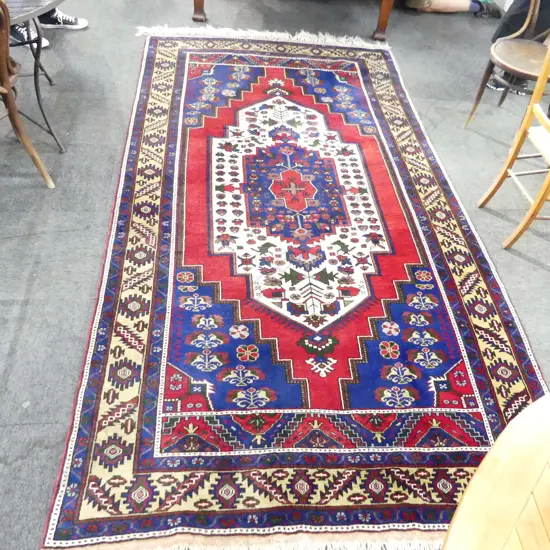 LG HAND KNOTTED ALL WOOL TURKISH RUG w. CERT. 3200x1650mm