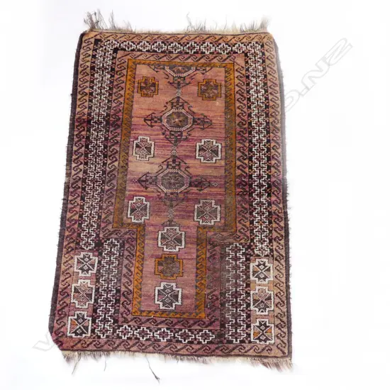 HAND KNOTTED ALL WOOL PRAYER RUG 1300x840mm