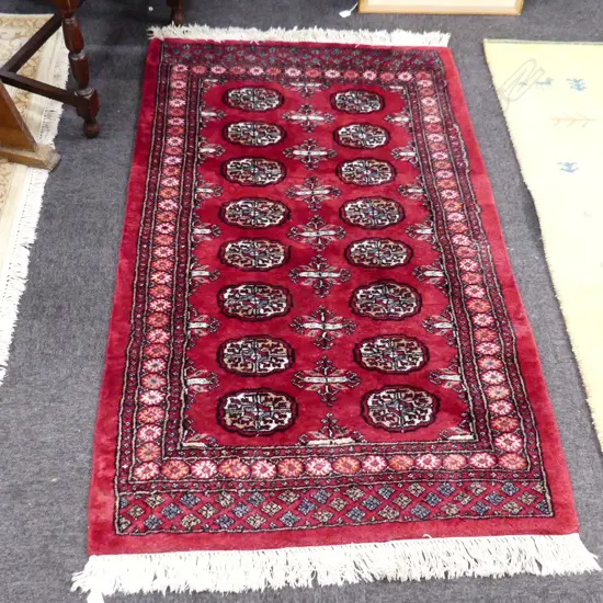 HAND KNOTTED WOOL PILE BOKHARA RUG 1600x960mm