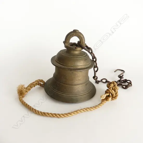HEAVY BRASS TIBETAN TEMPLE BELL H. 255mm