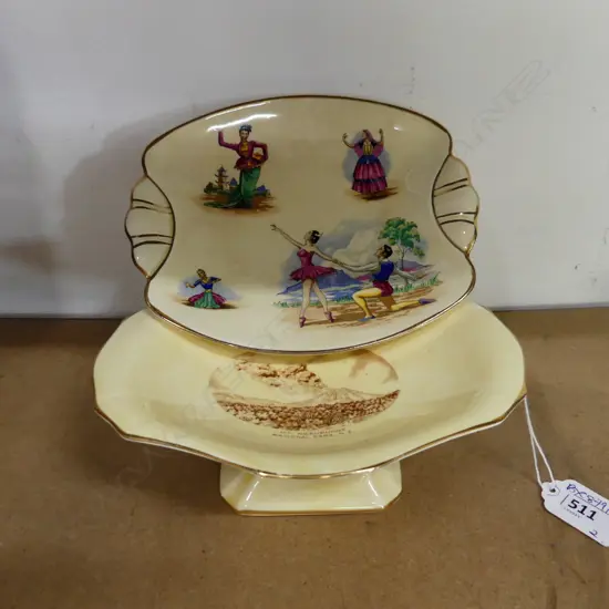 2 ROYAL WINTON COMPORTS; DANCERS & MT. NGAURUHOE W.180mm