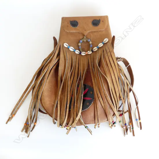 VINTAGE 1960'S AMERICAN INDIAN LEATHER BAG