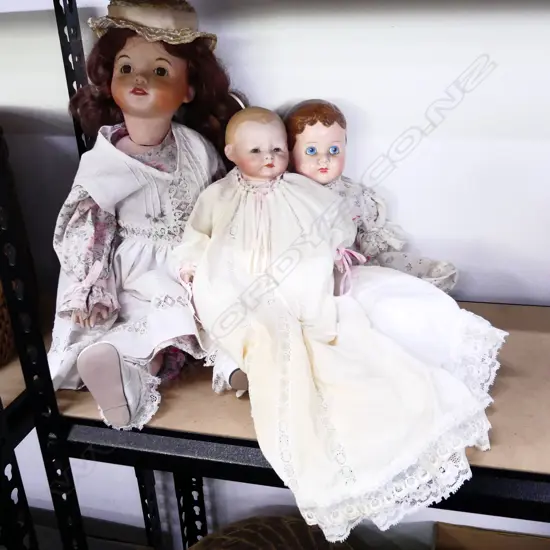3 VINTAGE DOLLS; S.F.B.J. / BABY BY HOTSMAN / COMPOSITION