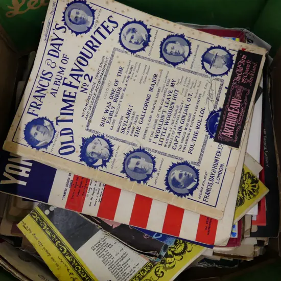 BOX LOT SHEET MUSIC ETC