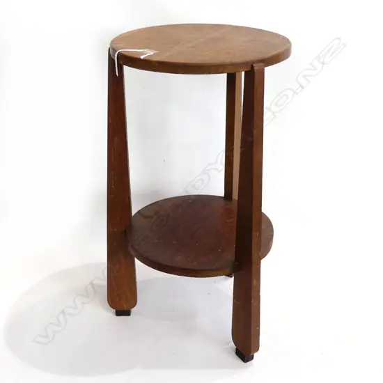OAK ARTS & CRAFTS SIDE TABLE H.620mm / 350mm dia