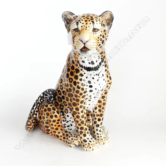ITALIAN CERAMIC LEOPARD H.450mm