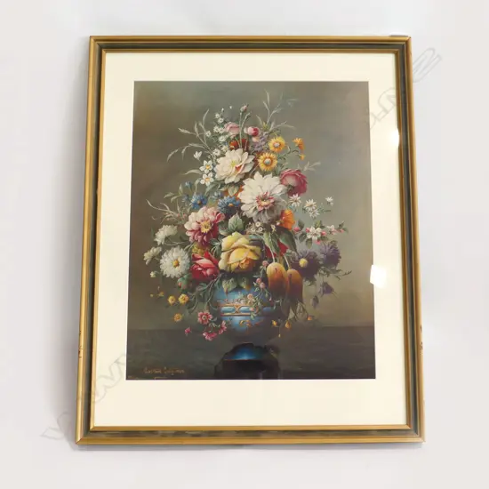 GUSTAVE GUTGEMON, FLOWER MADRIGAL PRINT,  500 X 400mm