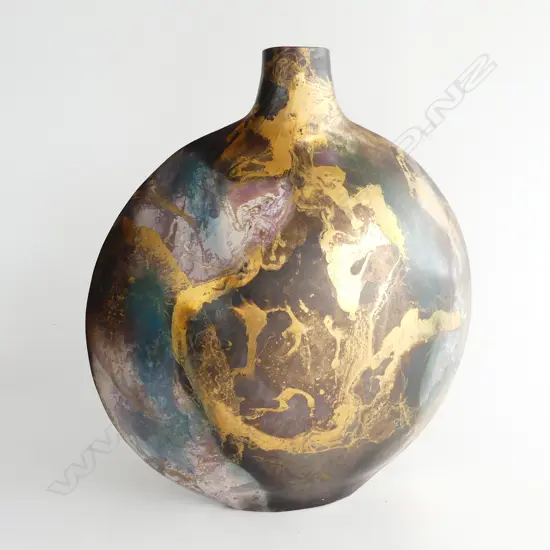LG PATTI MEADS VASE; GOLD LEAF  H.380mm