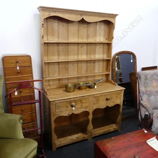 BALTIC PINE VICTORIAN KITCHEN DRESSER 1220x480x1900