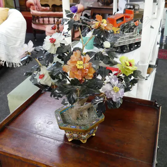 JEWEL TREE IN CLOISONNE POT H.450mm