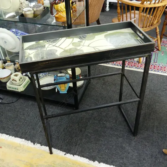 TRAY TOP TABLE, METAL FRAME 700x315x760mm