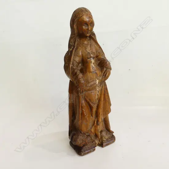VINTAGE CARVED WOODEN ICON FIGURE H.350mm
