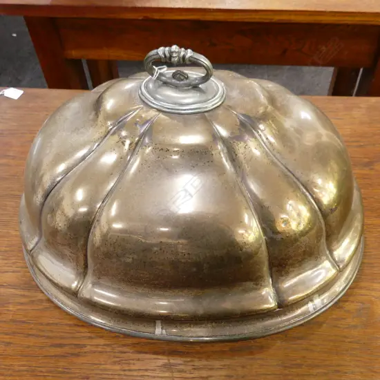 LG SILVER PLATE FOOD DOME 395x505x250mm