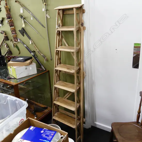 VINTAGE FRENCH WOODEN LADDER