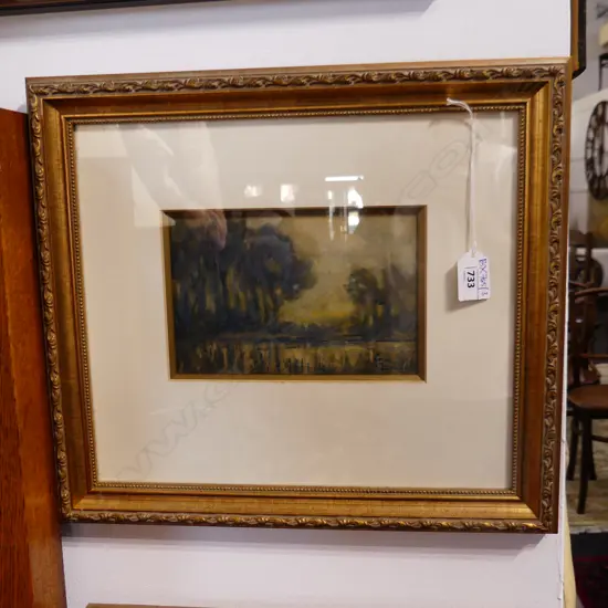 JOHN CAMERON DUNCAN (NZ 1881-1942), ESTUARY SUNSET, W/C 120x185mm