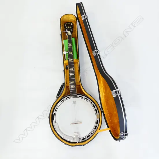 'VINE' VINTAGE QUALITY BANJO IN HARD CASE