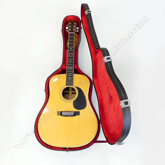 QUALITY VINTAGE 'CAT'S EYES' ACOUSTIC GUITAR in hard case