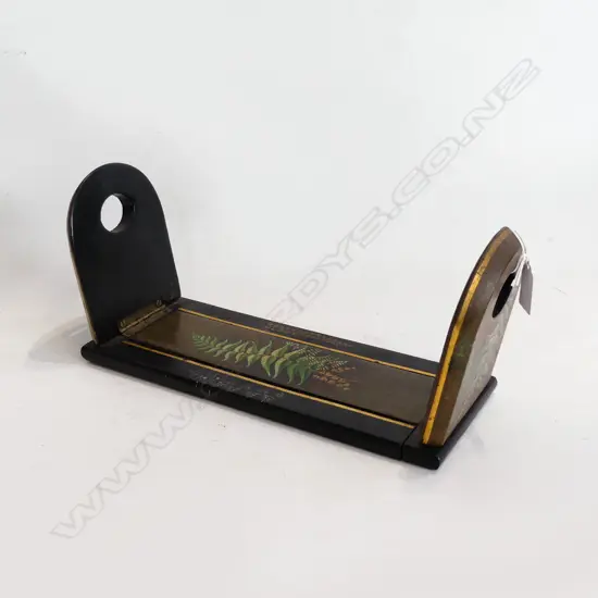 VICTORIAN HAND PAINTED BOOK HOLDER W.330mm