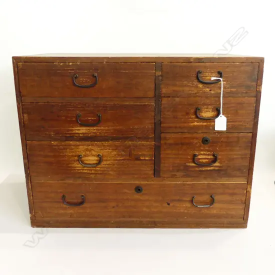 OLD JAPANESE SMALL COLLECTOR'S CABINET 7 drawer H.425mm