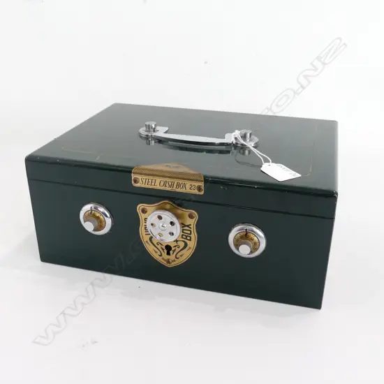 STEEL COMBINATION LOCK CASH BOX UNLOCKED L.295mm