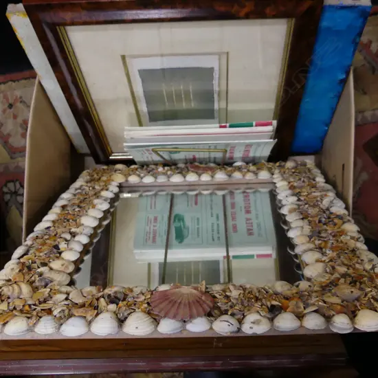 BOX LOT ASST. ARTWORKS, MIRROR, MAGAZINE RACK ETC