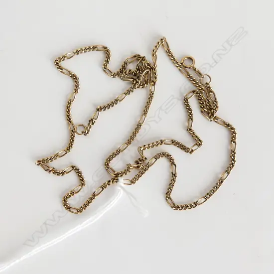 9CT GOLD CHAIN 9.1 GRAMS (CLASP BROKEN)