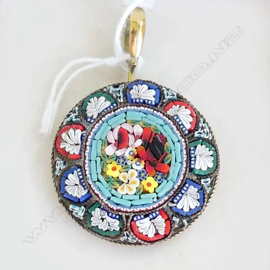 PIETRA DURA MICRO MOSAIC PENDANT 35mm dia