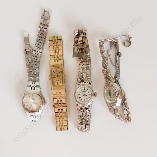 4 VINTAGE LADIES WRIST WATCHES
