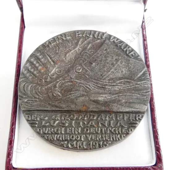 BRITISH PROPAGANDA LUISITANIA MEDAL 55mm dia
