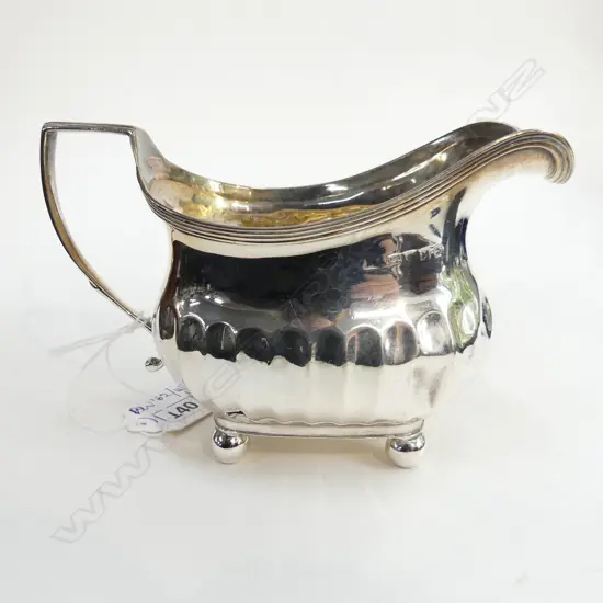 GEORGIAN STG SILVER CREAM JUG, DENTS MARKS WORN 170 GRAMS