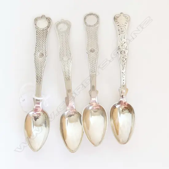 4 TURKISH SILVER SPOONS L.165mm 134 GRAMS