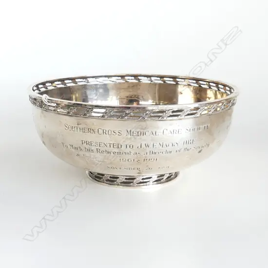 LG STG SILVER BOWL, B'HAM 1987 210mm dia 640 grams