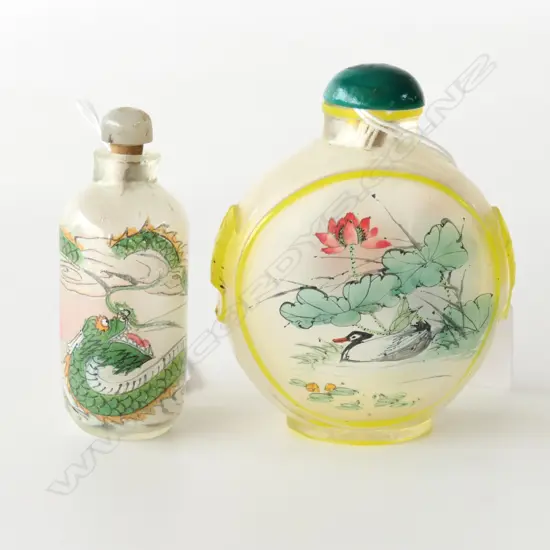 2 INSIDE PAINTED CHINESE SNUFF BOTTLES