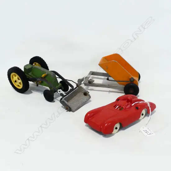 FUNHO2 WHEEL TRACTOR WITH TIP TRAILER L300MM FRONT END LOADER TRACTOR L250MM & MERC RACE CAR L200MM