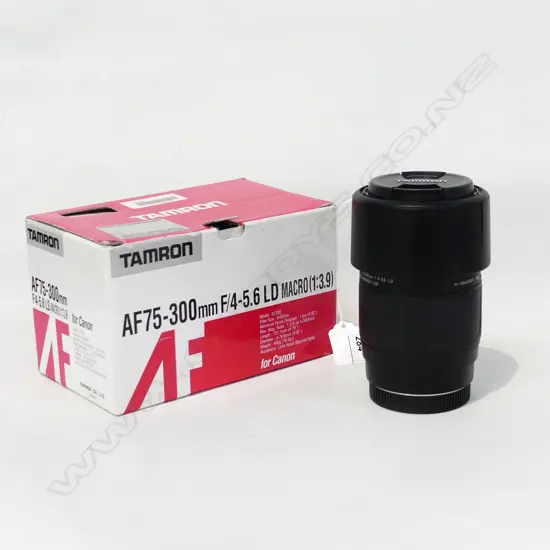 TAMRON AF75-300mm CAMERA LENS, BOXED