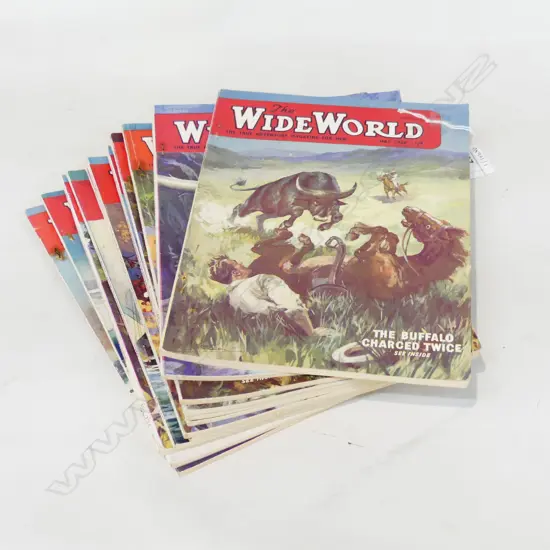12 COPIES 1950S THE WIDE WORLD MAG