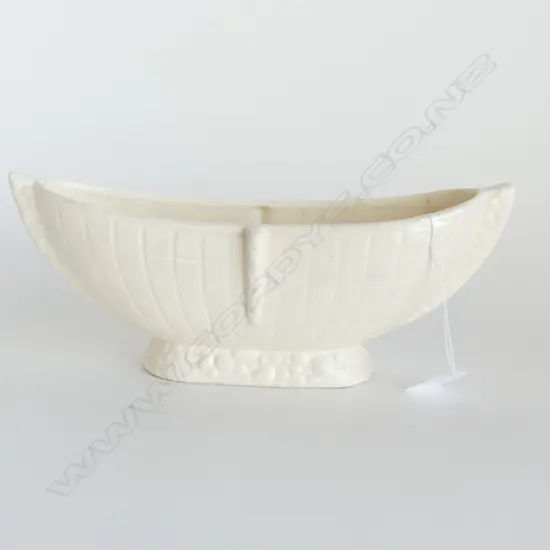 WHITE CROWN LYNN VASE W.280mm firing fault 