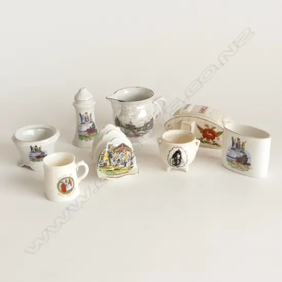 8 PCES SOUVENIR WARE; MAORI, WWI TANK L.130mm ETC