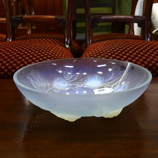 FRENCH ETLING OPALESCENT GLASS BOWL 220mm dia