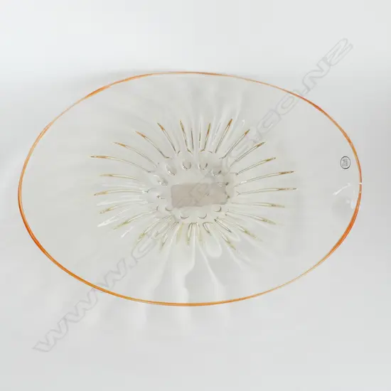 LG HAND BLOWN LUCINDA GLASS DISH 510mm dia 